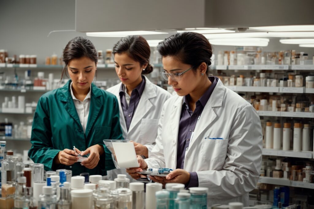 Selecting the Best Pharmacy College in Mumbai: Top Picks and Tips 4 healthcare professionals collaborating medical research