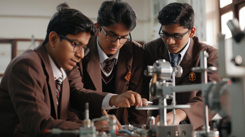 IIT Bombay Computer Science Cut-Offs: What You Need to Secure Admission 4 indian students science lab educational environment teamwork engineering project high school