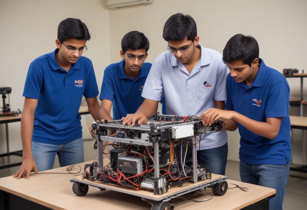 IIT Bombay Computer Science Cut-Offs: What You Need to Secure Admission 5 pikaso texttoimage indian college students doing robotics