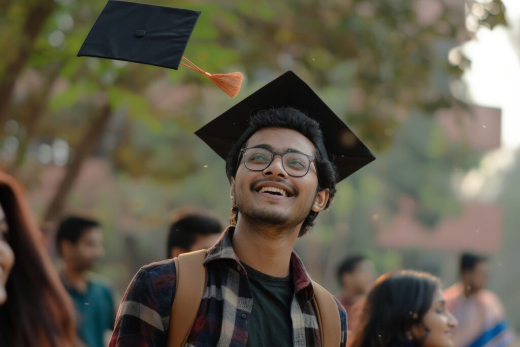 Top Scholarship Exams Every Class 10 Student Should Consider for Medical and Engineering Course 5 smiling graduate celebrating success throws cap air