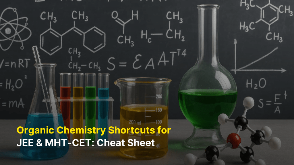 Organic Chemistry Shortcuts for JEE and MHT-CET: Cheat Sheet 2026 1 Organic Chemistry Shortcuts for JEE and MHT-CET: Cheat Sheet 2026